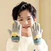Ruiya Selecciona Cuidadosamente Guantes Infantiles de Cinco Dedos, Guantes Cálidos de Invierno para Niños y Niñas, Guantes de Felpa con Dibujos Animados para Niños Mayores