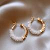 Pendientes de Plata Bañada en Oro Real con Aguja de Plata Incrustada con Diamantes, Pendientes de Piedra de Hiel Negra Artificial, Diseño Personalizado, Pendientes Empalmados, Pendientes Elegantes de Nicho