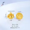 Puzuo Retenção Forte de Cor Método Antigo Ouro de Areia Acessórios DIY Vagem de Lótus Cabaça Flor de Pessegueiro Ruyi Pingente Cruz Pulseira Charme