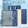 A5 sarga brillante botón cuaderno de hojas sueltas caja de regalo traje logotipo personalizable imprimible caja de regalo corporativa compañero de regalo regalo