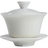 Tigela Gai Sancai Tigela de Chá Xícara de Chá Grande Cerâmica Única Porcelana Branca Jogo de Chá Kung Fu Porcelana Azul e Branca com Tampa