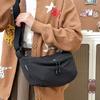 Bolso pequeño de lona combinable para mujer (2024), estilo coreano, bandolera, moderno, tipo bola de masa hervida.