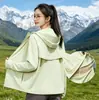 Atacado de Fábrica Roupa de Proteção Solar de Seda de Gelo Feminina Tipo Fio Original Camisa de Verão para Exterior Aba com Cola Preta Fina Leve Respirável Externa