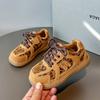 Moda Infantil Tênis Casuais Estampa de Leopardo Outono 2025 Novo Estilo Coreano para Meninas Tênis para Crianças de Tamanho Médio e Grande Tênis Esportivos para Meninos