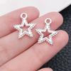 Colgante de Aleación Retro Hueco de Estrella Luna Sol de Cinco Colores Pulsera Hecha a Mano Llavero Accesorios Joyería Colgante