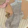 Calcetines de pantorrilla estilo Miu, estilo ballet, ligeros para primavera y verano, versátiles estilo JK, calcetines holgados estilo universitario para mujer, marca de calcetines Zhuji para mujer