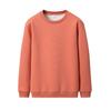 Otoño/invierno 400g algodón chino forro polar color liso cuello redondo chalecos para hombre personalizados parejas forrados de polar cálidos manga larga ropa de trabajo impresión
