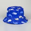 Chapéu de pescador de golfinho de desenho animado chapéu de bacia de dupla face à prova de sol para atividades ao ar livre chapéu de sol para casal de estudantes chapéu de sol para viagem escalada pesca chapéu feminino