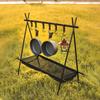 Nuevo estante para acampar al aire libre, estante portátil para acampar, estante de almacenamiento para picnic con bolsa de red, fabricantes al por mayor