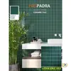 Azulejos de Pared de Cerámica Mosaico Verde Oscuro Retro para Cocina, Comedor, Baño, Lavabo, Piscina