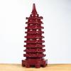 Adorno de Pagoda Wenchang de Nueve Pisos de Cinabrio, Artesanía de Arena Púrpura y Dorada Multi-Contenido al por Mayor, Artesanías de Cinabrio para Dropshipping