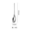 Cuchara en Forma de Diamante Cuchara de Acero Inoxidable 304 Cuchara Creativa de Mango Largo para Servir Cuchara Espesada Cuchara para Comer Cuchara para Sandía