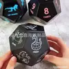 Venda Quente Transfronteiriça Espuma PU Jogo de Fitness Dados 12 Lados Canto Arredondado Dados Numéricos Brinquedo Descompressão Rotulagem Dropshipping