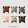 Gorro para bebé para niños, gorro de punto para bebé, gorro de lana, gorro cálido de invierno para niños, gorro con orejeras para niñas, a prueba de viento para otoño e invierno