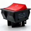 Interruptor de barco negro KCD9 basculante OI impreso rojo alta corriente seis pines dos velocidades lámpara LED 30A