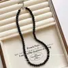 [Pérola Negra] ins blogger febre com francês high-end sentimento pescoço corrente luz luxo nicho colar feminino clavícula corrente