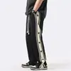 Pantalones Casuales de Estilo Callejero Americano de Moda con Estrella Lateral para Hombres y Mujeres, Nuevos Pantalones Deportivos Largos Negros Versátiles Sueltos para Otoño e Invierno