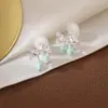Brincos de Zircônia para Mulheres, Nicho da Moda, Versátil Estilo Coreano Brincos Super Fada, Brincos com Pingente de Laço Retrô, Atacado de Brincos
