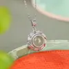 Yuebao Joias Jade Hetian Natural Prata Esterlina S925 Jade Água Clara Lótus Vajra Pilão Design Giratório Pingente Atacado