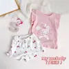 Conjunto de Duas Peças de Vestuário para Meninas Verão 2026, Estilo Princesa com Mangas Volumosas, Roupa de Casa Fofa e Confortável para Bebê, Conjunto de Pijama de Manga Curta