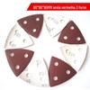 Lixa triangular vermelha 80*80*80mm 3 furos lixa triangular vermelha autoadesiva flocado acessórios universais para ferramenta multifuncional