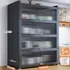 Nuevo Estante de Almacenamiento para Cocina, Gabinete de Almacenamiento de Múltiples Niveles de Pie, Multifuncional para Horno de Microondas, Aparador, Alacena, Gabinete de Almacenamiento