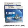 1.74 Connet Lentes para Óculos Asféricas Anti-Luz Azul Série Montanha Nevoada Série Genuína Miopia Resina com Revestimento Rígido