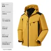 Jaqueta de Penas 90 Três em Um Jaqueta de Penas de Inverno À Prova de Vento e Impermeável Jaqueta de Trabalho Logo Impresso Personalizado