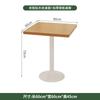 Conjunto de Mesa e Cadeiras para Cafeteria Estilo Madeira Natural, Mesa de Jantar Popular para Lojas de Chá com Leite, Lanchonetes e Padarias, Mobiliário de Jantar Comercial em Madeira Maciça