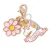 Venta Caliente Transfronteriza Pequeños Accesorios Frescos de Animales Pulsera con Cuentas Abeja Inglesa Margarita Llavero Colgante para Bolsa Mayoreo
