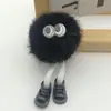 Nuevo Peluche de Imitación de Visón Piernas Largas Elfo Dibujo Animado Lindo Bola Pequeña de Carbón Colgante para Llavero Bolso Colgante Pequeño