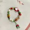 Jingdezhen Yuan Xiaohong Nova Pulseira Maçã Arco-Íris Design de Nicho Pulseira de Cerâmica Colorida com Contas Pulseira Plana