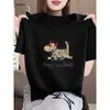 Camiseta de Manga Corta de Algodón Puro de Verano Fina 2026 Nuevo Estilo Hombro Normal Cuello Redondo para Mujer, Top Versátil Elegante de Color Café a la Moda