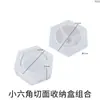 Caixa de Armazenamento Hexagonal DIY de Resina Gesso Cimento Pequeno Suporte Hexagonal para Velas Molde de Silicone de Gesso