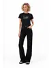 Jeans casuales retro de cintura alta para mujer, estilo europeo y americano, pierna recta versátil, ligeramente acampanados, fluidos, pantalones largos adelgazantes, hechos a medida