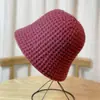 Gorro de pescador de punto para mujer, estilo coreano, moderno, para otoño e invierno, color liso, combinable, de lana dulce, cálido, estilo occidental.