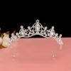 Corona Infantil Accesorios para el Cabello Linda Corona de Diamantes de Imitación de Princesa Niña Aro para el Cabello Regalo de Cumpleaños para Niñas Diadema para Bebé Sombrero