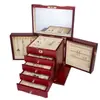 Caja de Almacenamiento de Joyas de Madera de Gran Capacidad Caja de Regalo para Joyas Pendientes Caja de Joyas Collar