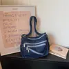 Bolsa Transversal Jeans Feminina 2026 Novo Estilo Tendência Verão Popular Moda Versátil Bolsa de Ombro Para Escola Trabalho