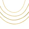 Corrente clavícula universal de aço titânio 45cm, corrente ajustável, colar de aço inoxidável, joias DIY de silicone, acessórios de pingente de contas