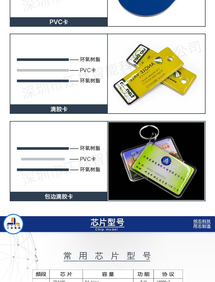 RFID滴胶异形卡-滴胶钥匙扣卡-滴胶VIP卡-滴胶卡-水晶