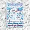 Compra directa transfronteriza de 10 hojas/paquete de libros de dibujo cognitivo, juegos y pósters divertidos para colorear y garabatear del país de las maravillas invernal para niños