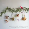 Casa de Pájaro Tejida Creativa para Mascotas Colgante Nido de Pájaro de Hierba Tejida Hecho a Mano Arreglo de Entorno para Jardín de Infancia Adorno Colgante Aéreo Balcón Pastoral