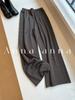 Pantalones de Punto de Lana de Pierna Ancha para Mujer, Pantalones Casuales Sueltos Rectos de Cintura Alta, Pantalones de Alta Gama Suaves, Caídos y de Aspecto Ceros