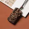 Colgante de Madera de Águila Amarilla con Bodhisattva Manjushri, Nuevo Estilo Buda Guardián Sabiduría y Auspicioso Colgante Adorno de Madera