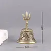 Latão Puro Sino de Oito Tesouros de Três Pontas Oito Imortais Taoístas Sino de Oito Tesouros Artesanato Decorativo de Mesa Retrô Vintage