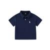 2026 Nueva Camisa Polo de Niños Camiseta de Manga Corta Polo para Niños Blanco Tejido Verano Gris-Negro Cuello Niñas