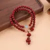 Pulseira Flor de Cinábrio para Mulheres, Trevo de Quatro Folhas, Pulseira Dupla Circular Simples Retro Dourada Púrpura com Areia, Bolsa da Sorte, Presente de Alto Padrão