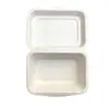 Caixa de Almoço Descartável Biodegradável Caixa para Levar 450600ml Caixa de Polpa de Hambúrguer Material Ecológico