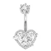 Anillo para el Ombligo Transfronterizo Europeo y Americano Corazón de Melocotón Mariposa Flor Circonita Clavo para el Ombligo Joyería para Piercings Corporales Más Vendida en Amazon